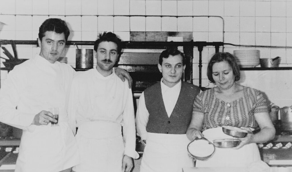 Pino Chiavarini in the kitchen at Il Portico Italian restaurant Kensington