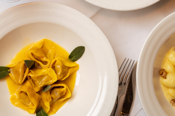 Handmade pasta at Il Portico near British Airways ARC